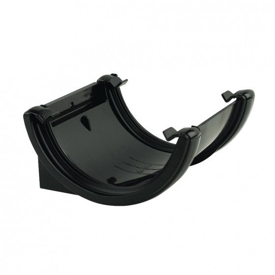 112mm Rainwater Half Round Union Bracket Black