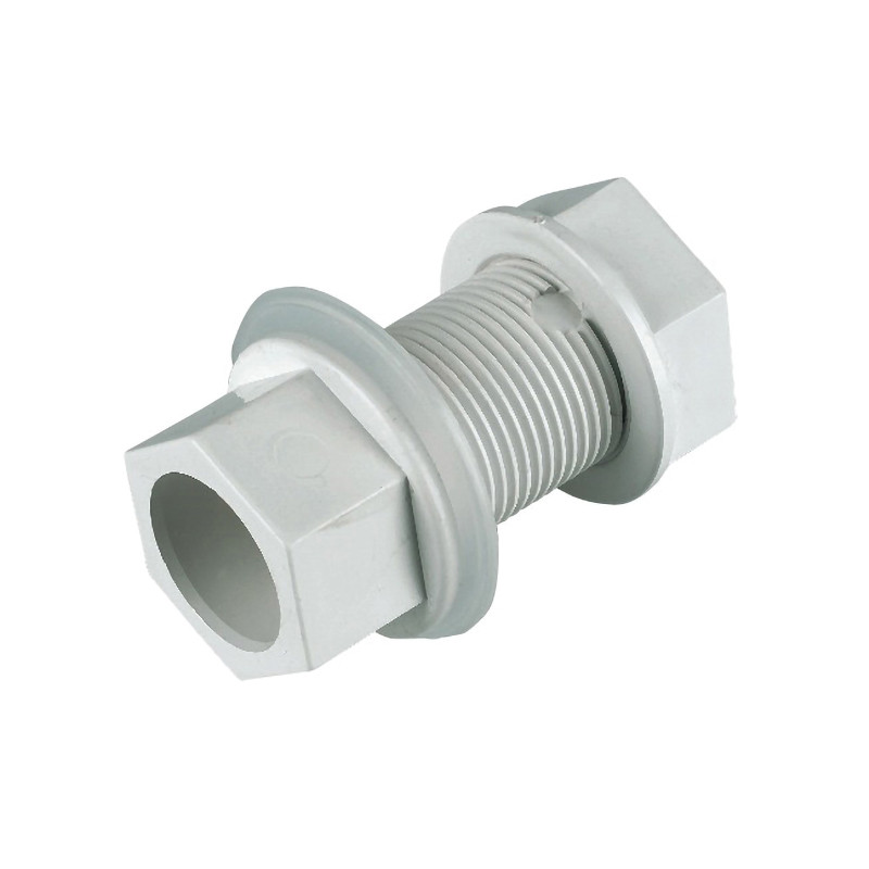 21.5mm Overflow Straight Tank Connector White