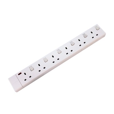 6 Gang Individual Switched Extension Block 13Amp