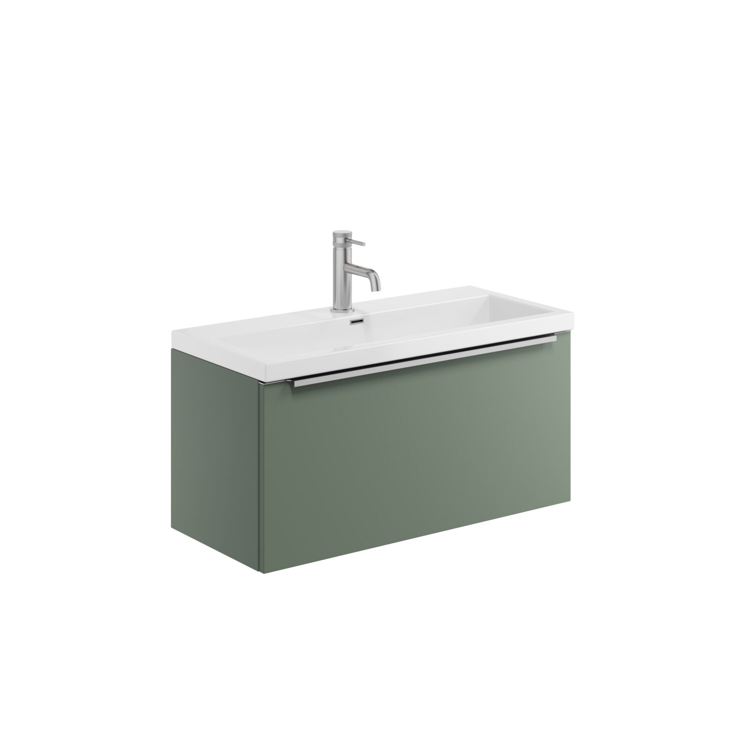Muro 800 Basin Wall Cabinet - Reed Green