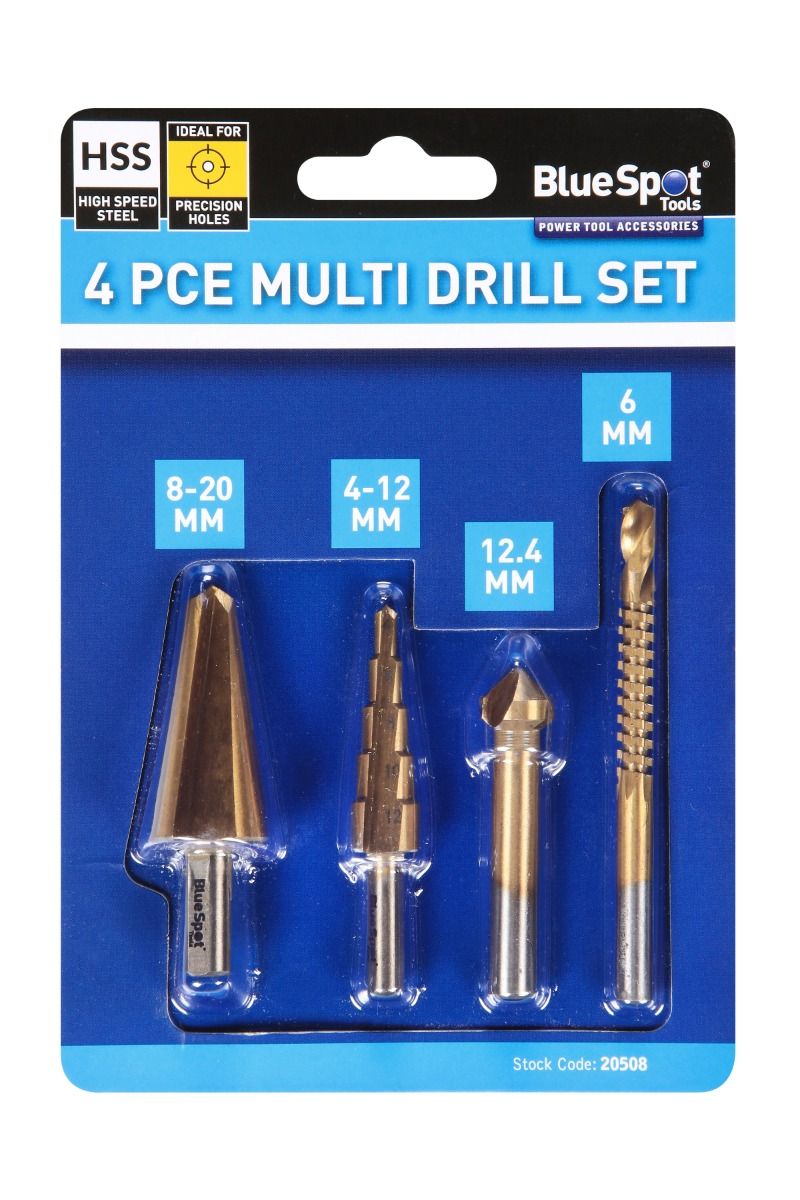 Blue Spot Tools 4 PCE Multi Drill Set