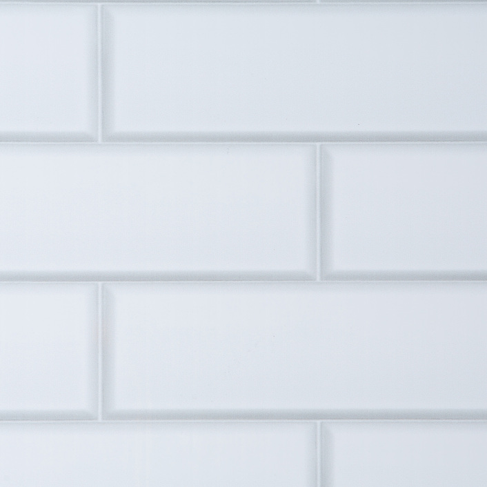 Golita Modern London Tile White PVC Wall Panel, 250x2600mm | L5