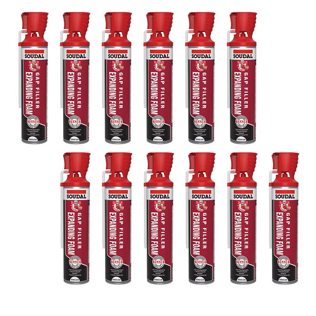 Soudal Gap Filler Expanding Foam Genius 600ml (pack-of-12)