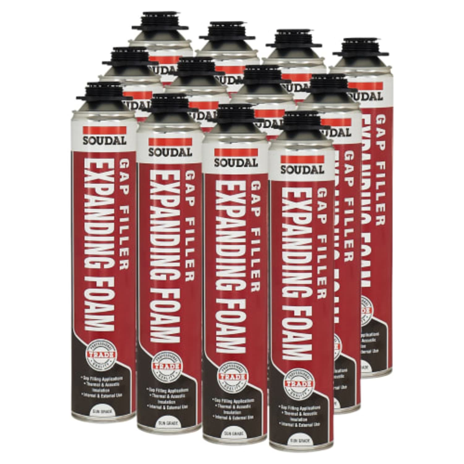 Soudal Gun Grade Exapanding Foam B3 750ml (pack-of-12)