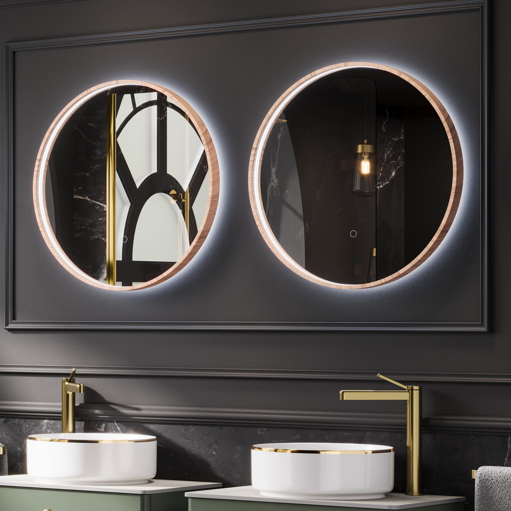 Arbor 80 Round  LED Illuminated  Mirror - Archdale