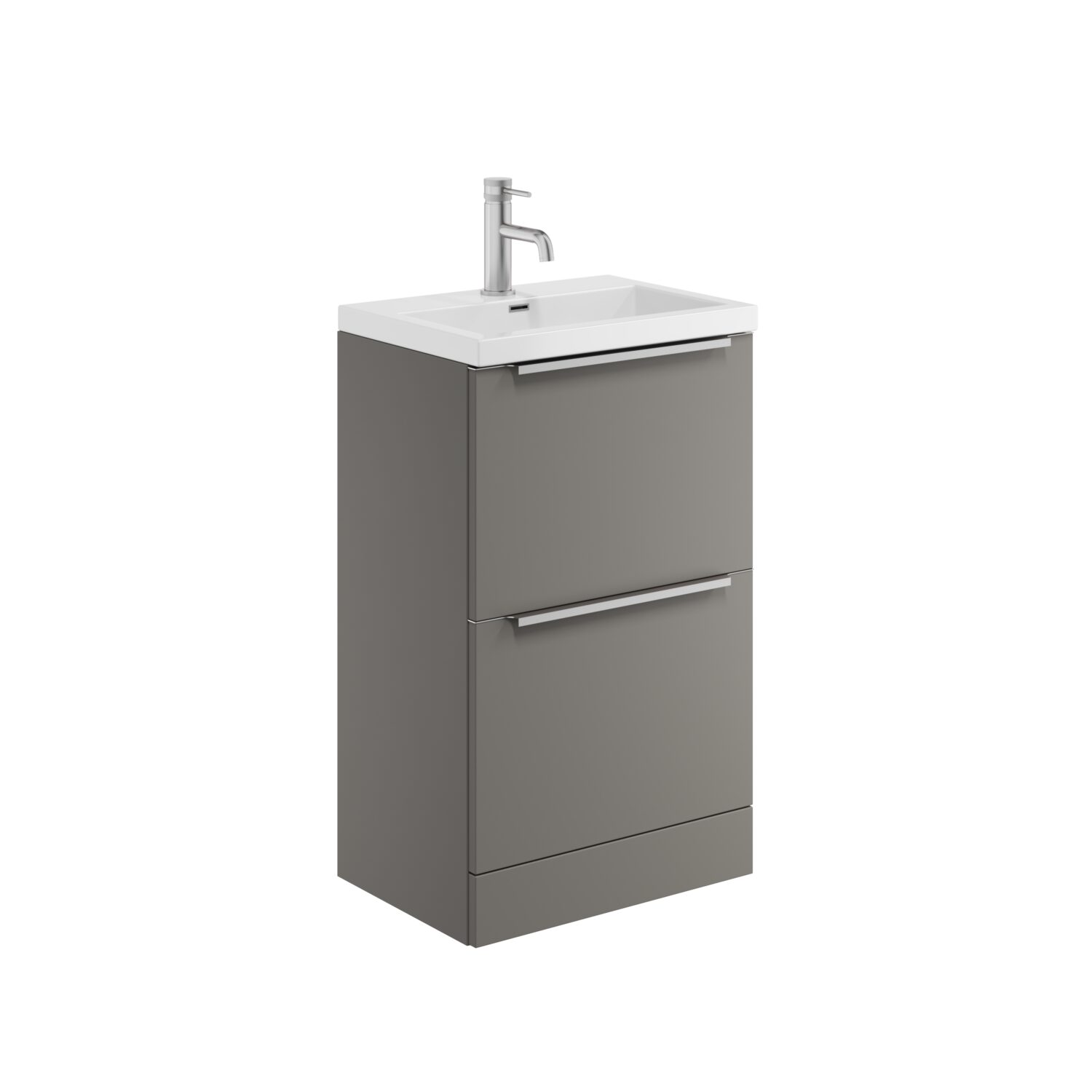 Muro Plus 500 Floorstanding Cabinet And Basin - Dust Grey