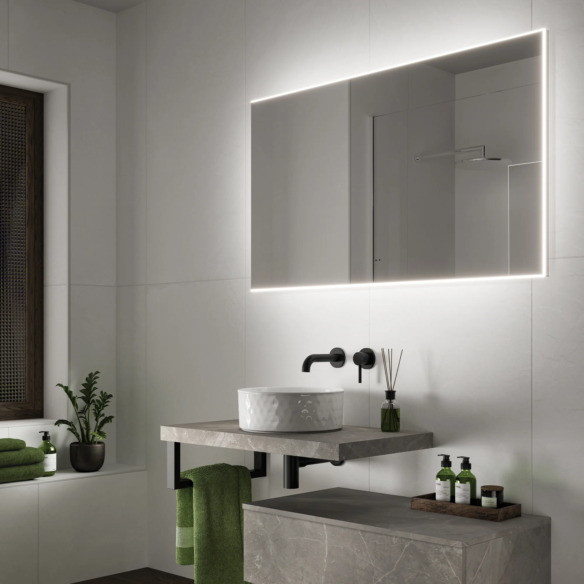 Air LED Illuminated Bathroom Mirror 70 x 120cm
