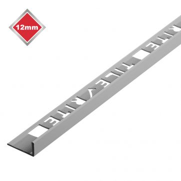 12mm Grey PVC L Shaped Tile Trim