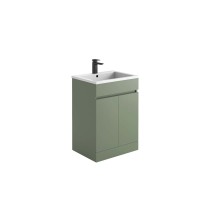Scudo Lili Vanity Unit, Green — 600mm