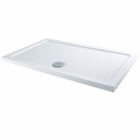 Scudo Eco-Stone Rectangular Shower Tray, 30mm, White — 1500 x 900mm
