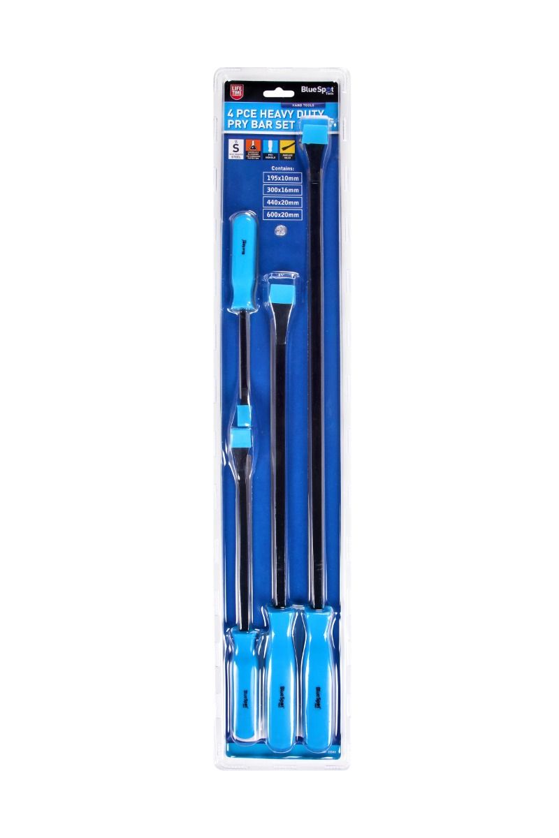 Blue Spot Tools 4 PCE Heavy Duty Pry Bar Set (200-600mm)