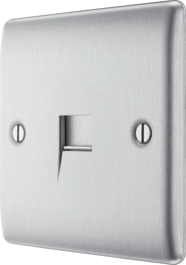 BG Nexus Metal Telephone Secondry Single Brushed Steel