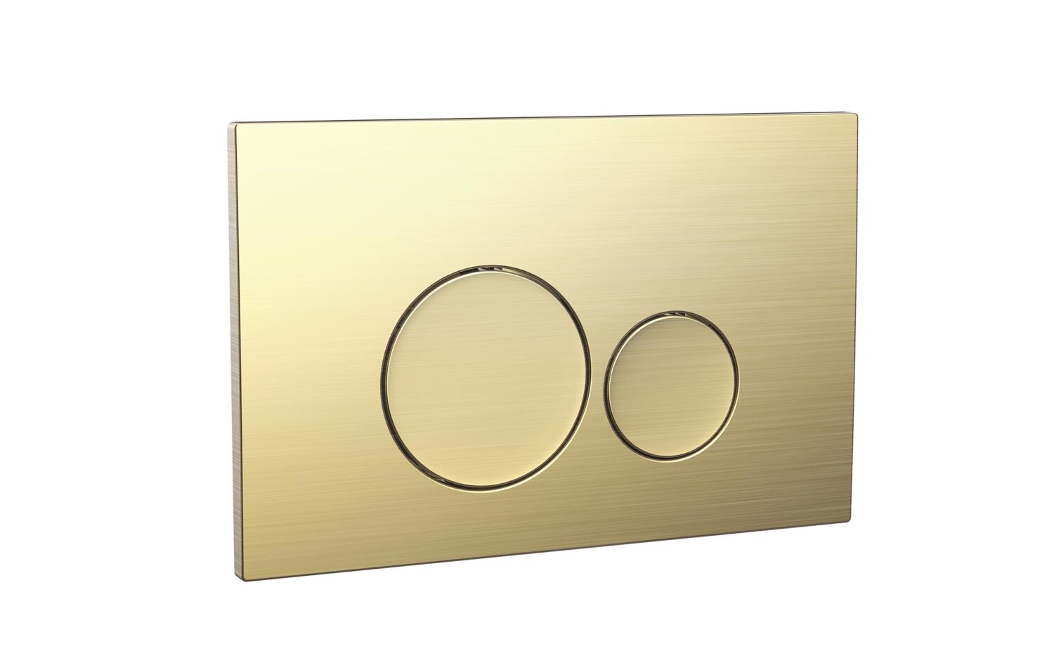 Round Brushed Brass Dual Flush Button