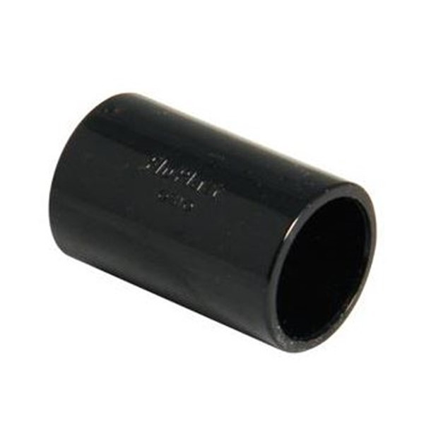 21.5mm Overflow Straight Coupling Black