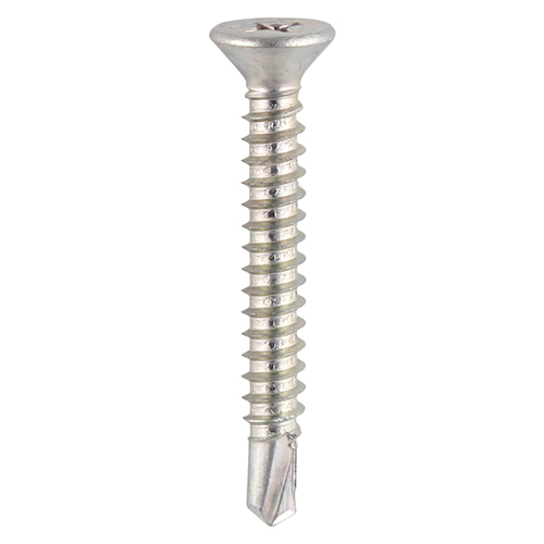 4.8 x 38mm S/Drill PVC Screw CSK - BZP