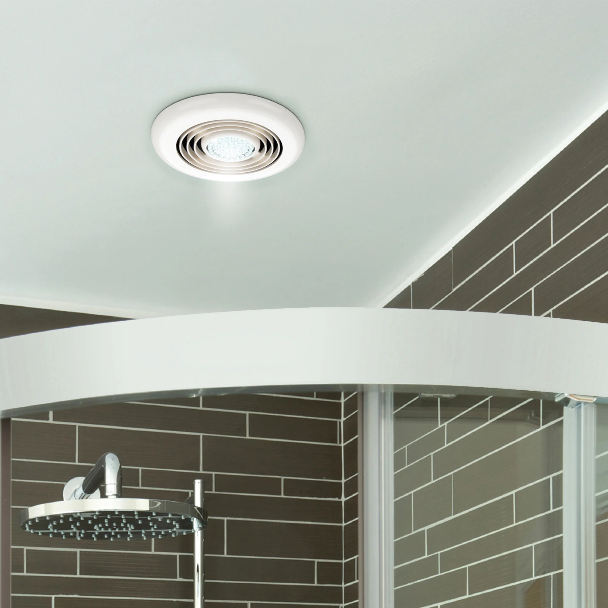 Turbo Inline Fan, White - Warm White LED
