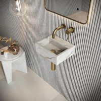 Scudo Élan Aurelia Wall Basin – A. White Marble 300x250x100mm