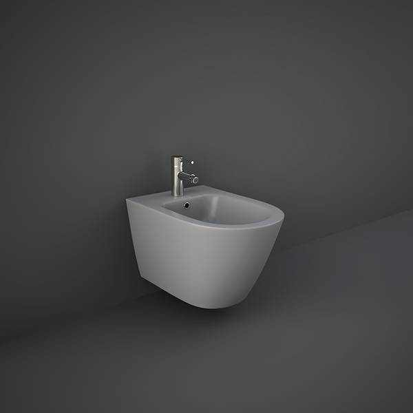 RAK Feeling Wall Hung Bidet in Matt Grey
