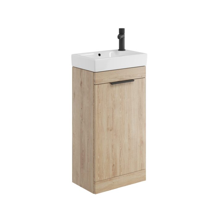 Scudo Esme Compact Freestanding Unit, Davos Oak — 450mm