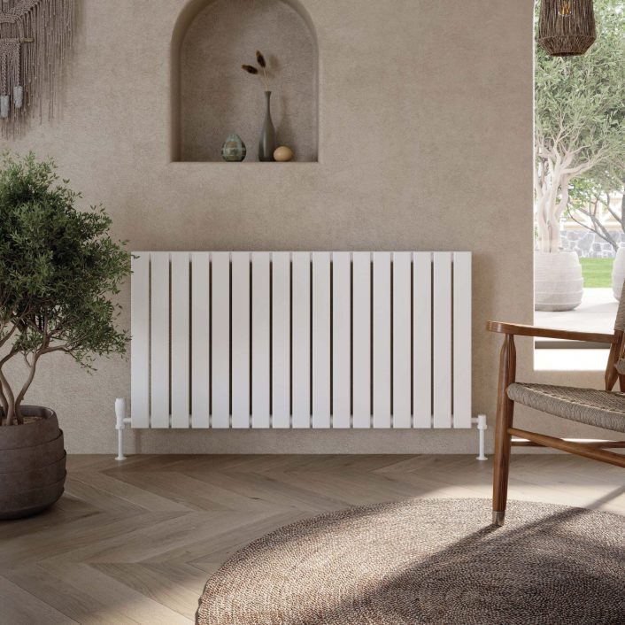 Scudo Bravo Designer Radiator, Single Panel, 600 x 1158mm — White