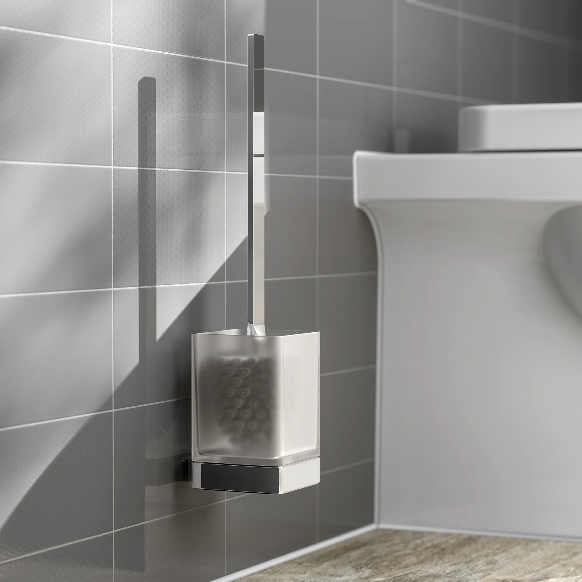 Wall Mounted Toilet Brush and Holder