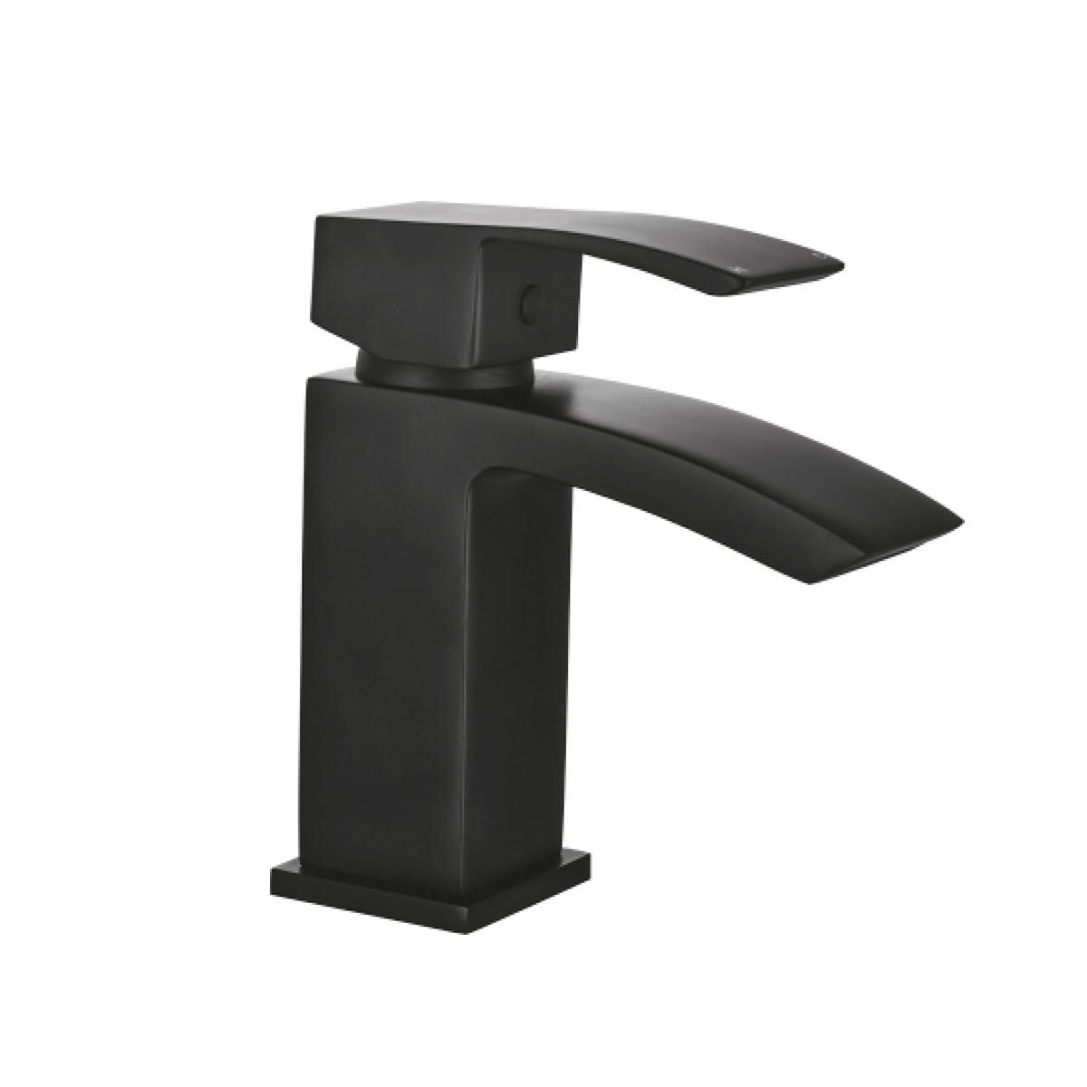 Descent Mini Mono Basin Mixer with Push Waste Black