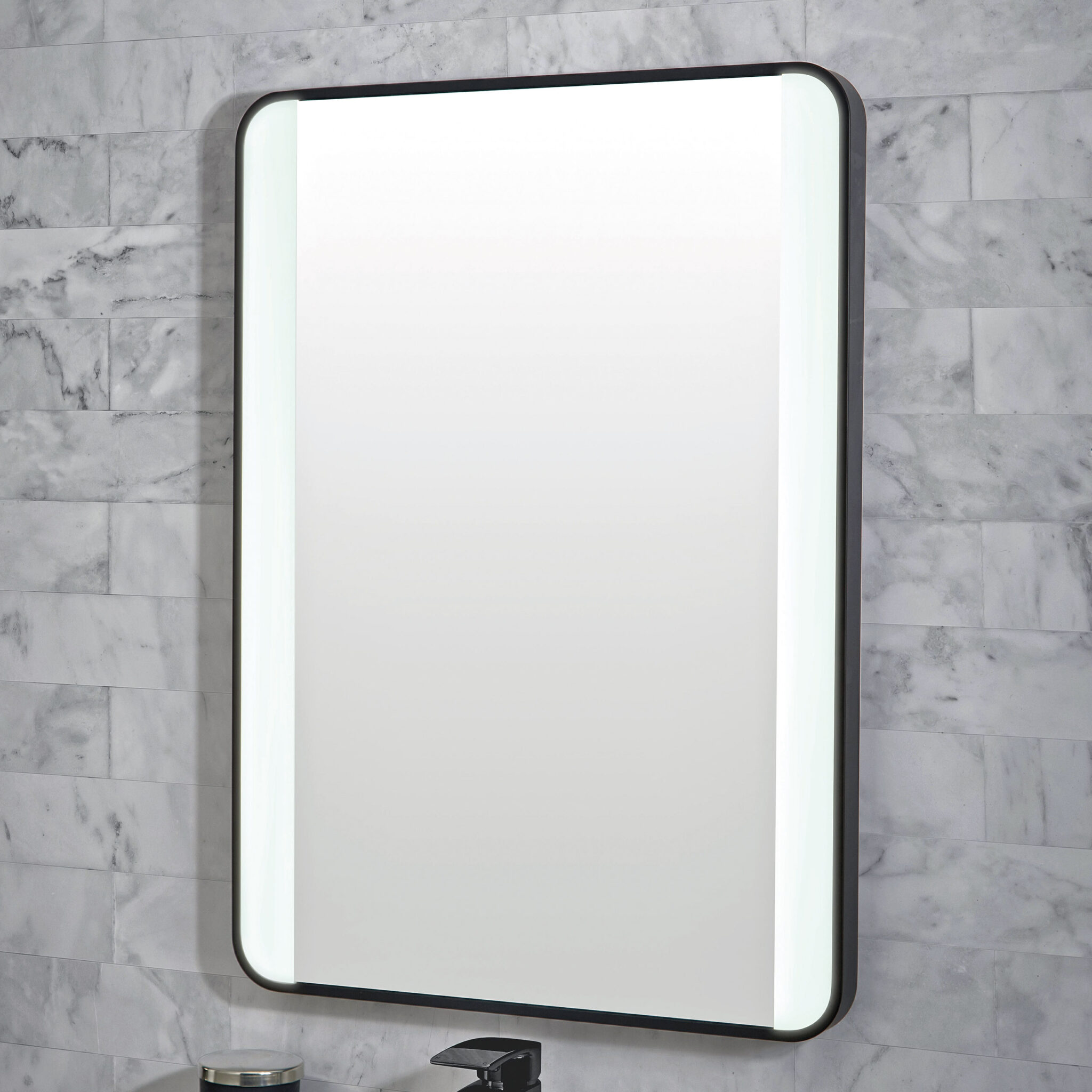 Mono Soft Square Mirror W/Demister and Colour Change 500X700mm