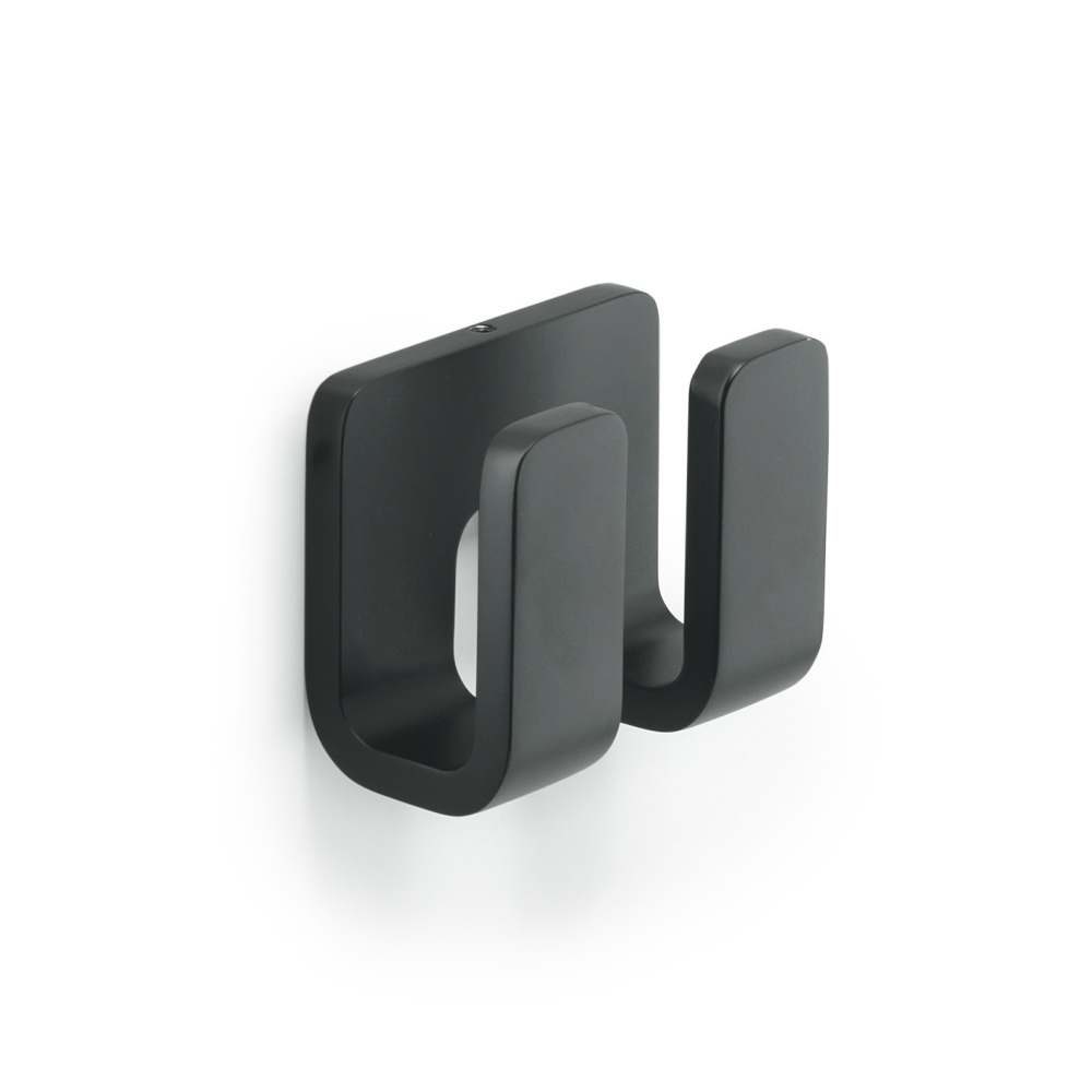 Outline Double Robe Hook - Black
