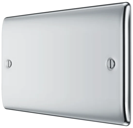 BG Nexus Metal Double Blank Plate Polished Chrome