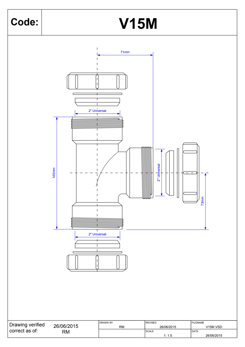 McAlpine 2" Multifit Swept Tee