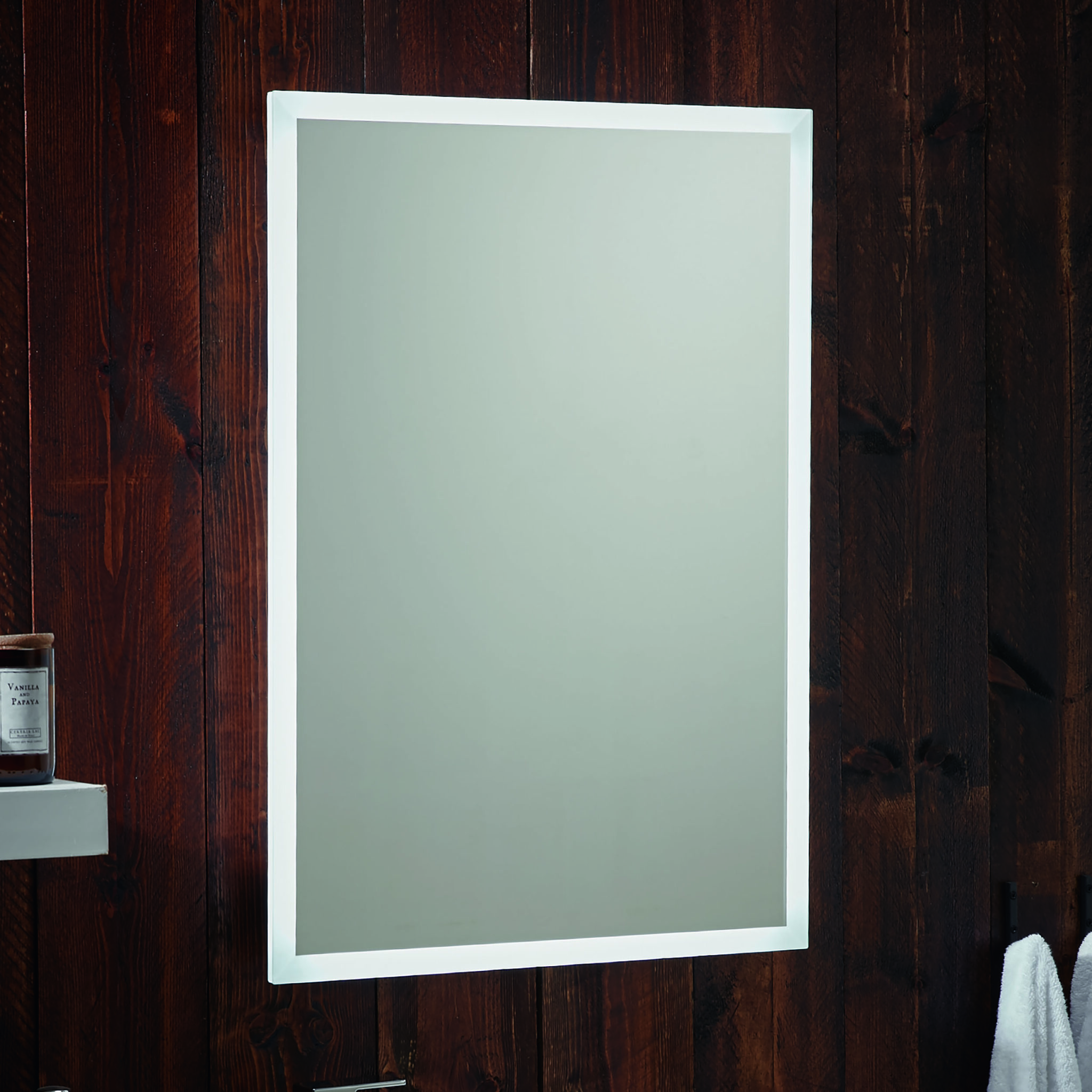 Mosca LED Mirror with Demister Pad and Shaver Socket and Bluetooth 500x700mm