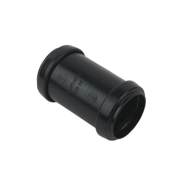Floplast 40mm Straight Coupling Push-Fit Black (WP08B)
