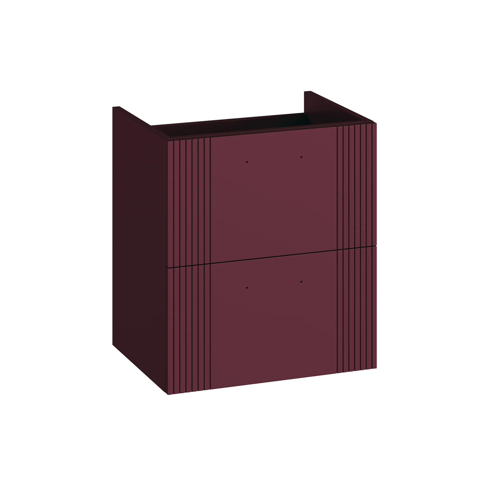 Fabrica 50cm Wall Hung Unit - Rich Burgundy