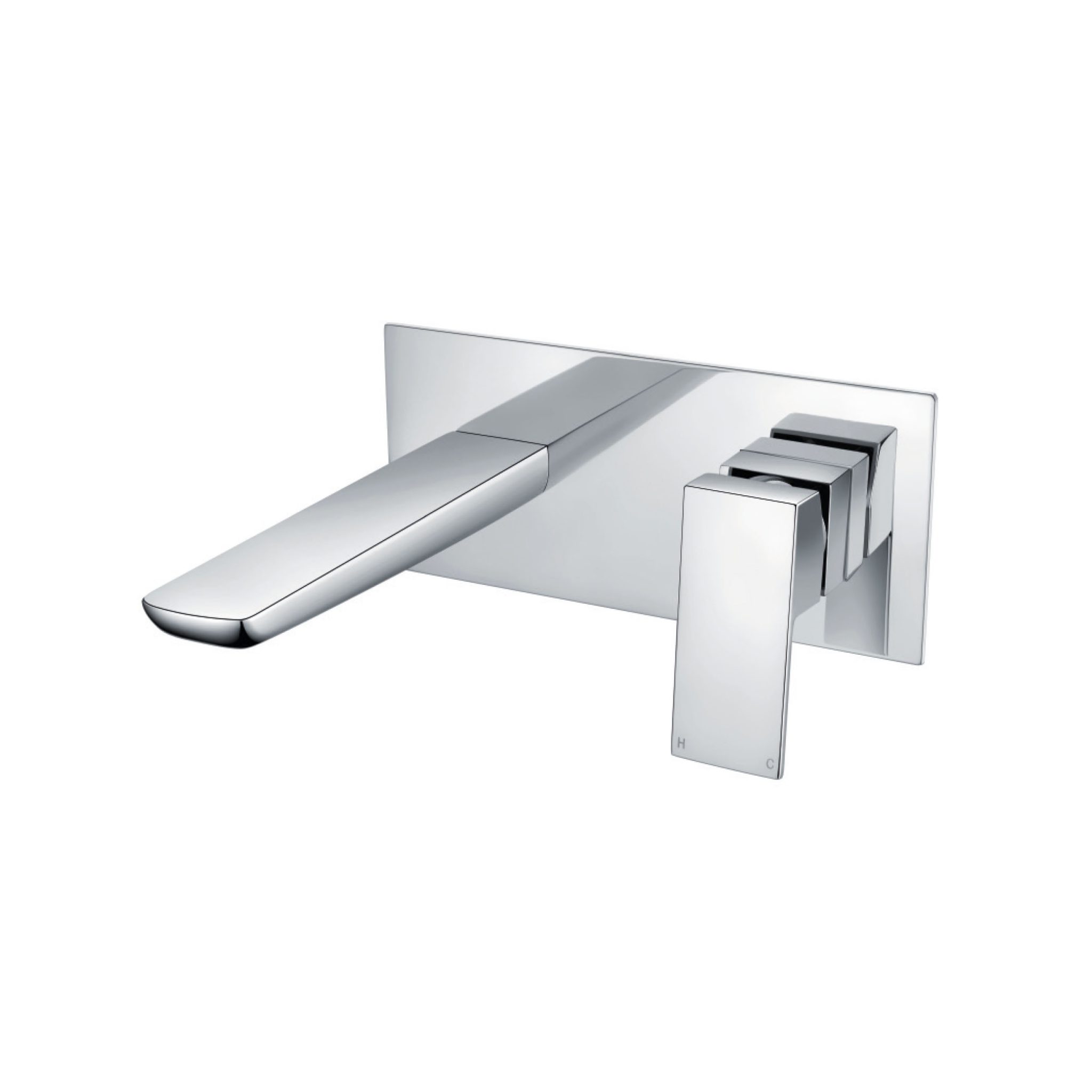 Muro Wall Mounted Basin Mixer Chrome