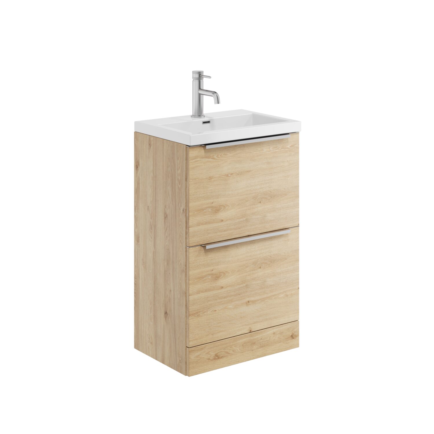 Muro Plus 500 Floorstanding Cabinet And Basin - Davos Oak