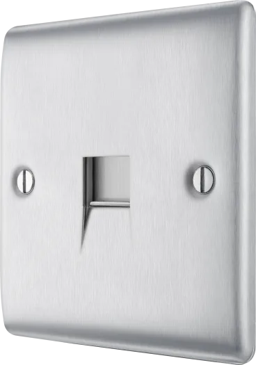 BG Nexus Metal Telephone Master Single Brushed Steel