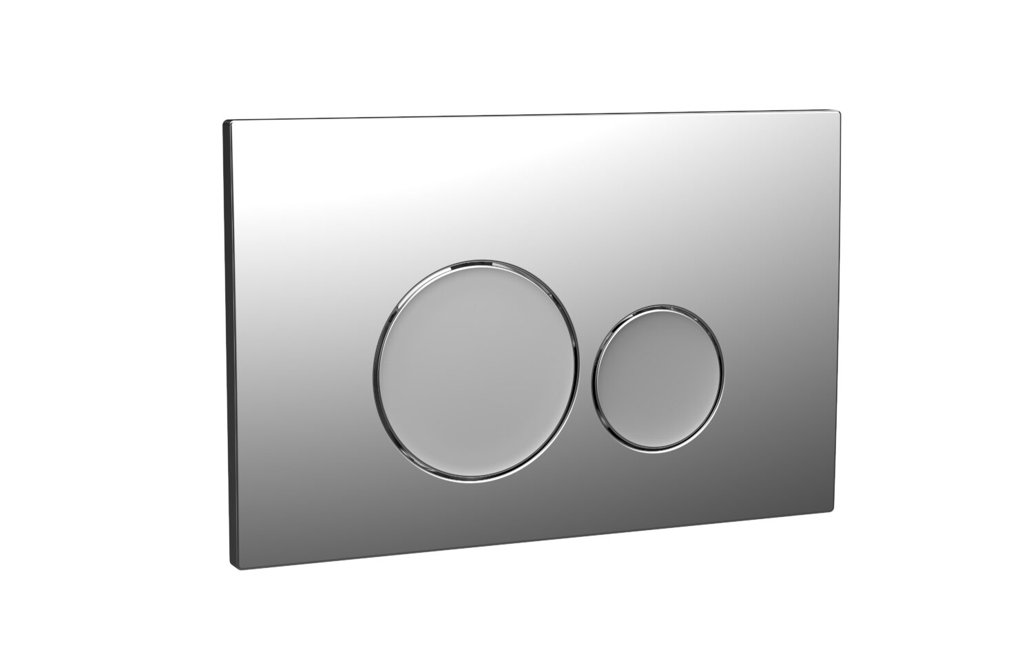 Round Chrome Dual Flush Button