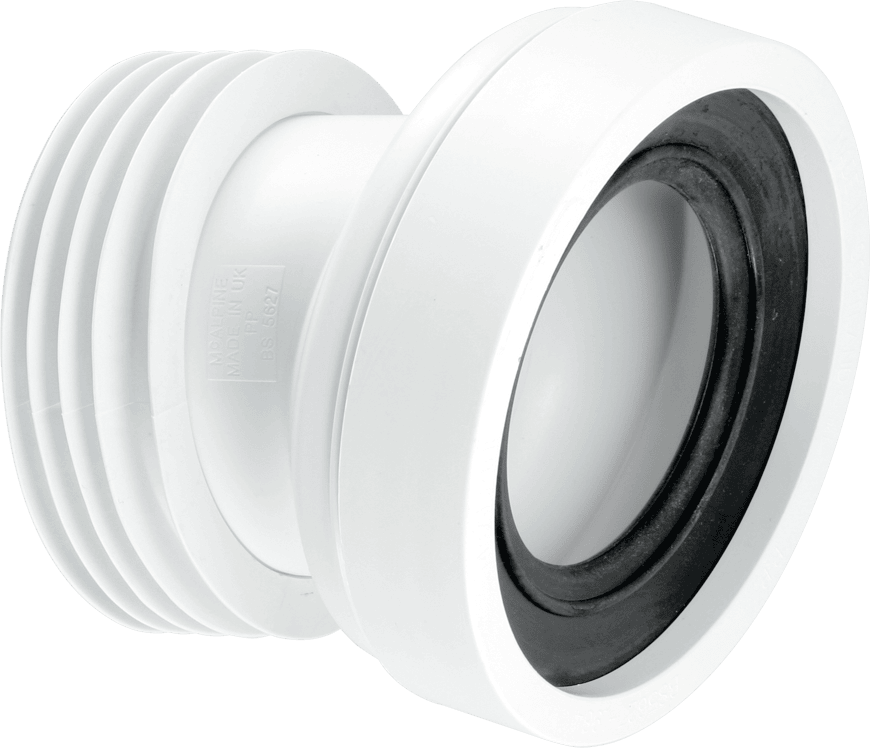 McAlpine 4" Rigid WC Connector 14Deg Angle