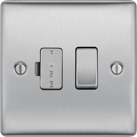 BG Nexus Metal 13Amp Fused Connection Unit Switch Brushed Steel