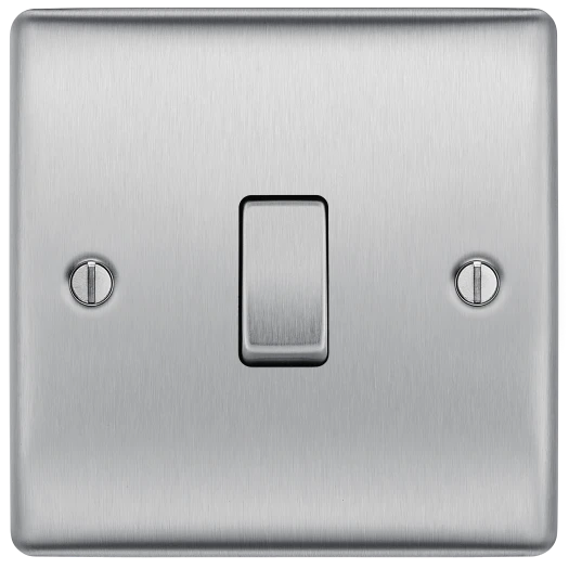 BG Nexus Metal 20Amp 16AX Intermediate Switch Brushed Steel