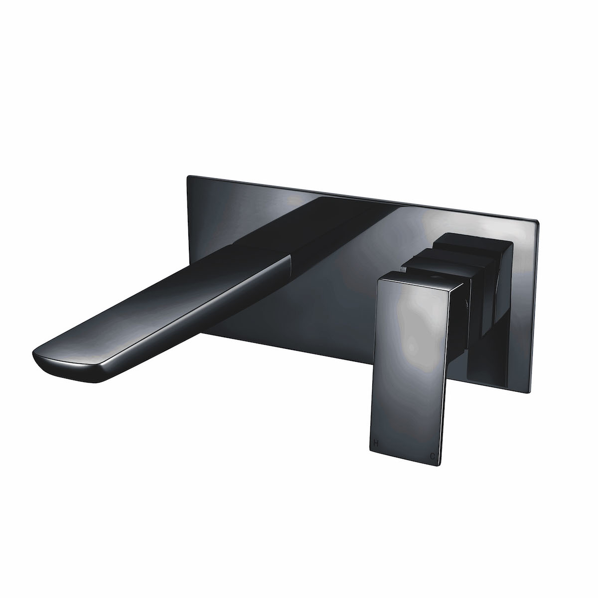 Muro Wall Mounted Bath Mixer Black