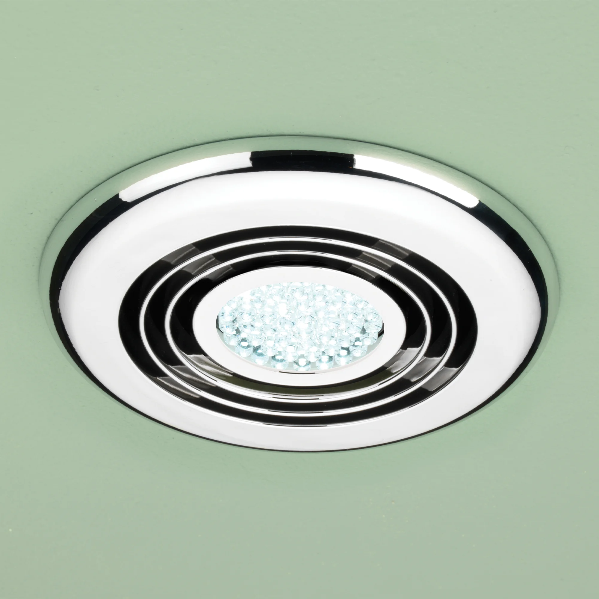 Turbo Inline Fan, Chrome - Cool White LED