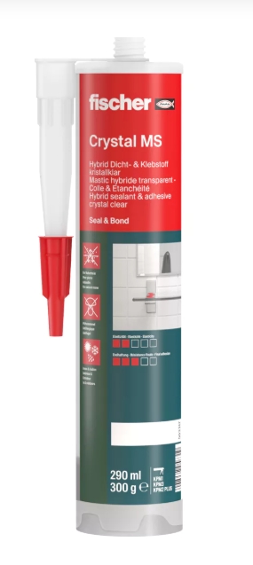 Fischer Construction Adhesive Crystal MS Transparent 290 Ml