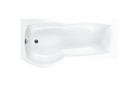 Carron Sigma P Shaped Acrylic Shower Bath 1800mm Left Hand (5mm) White