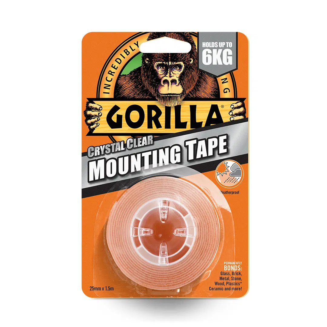 Gorilla Mounting Tape 1.5m Clear