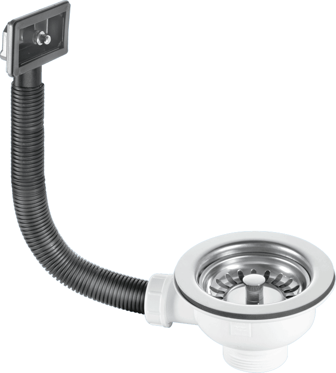 McAlpine 1 1/2" Basket Strainer Waste & Rectangular Overflow