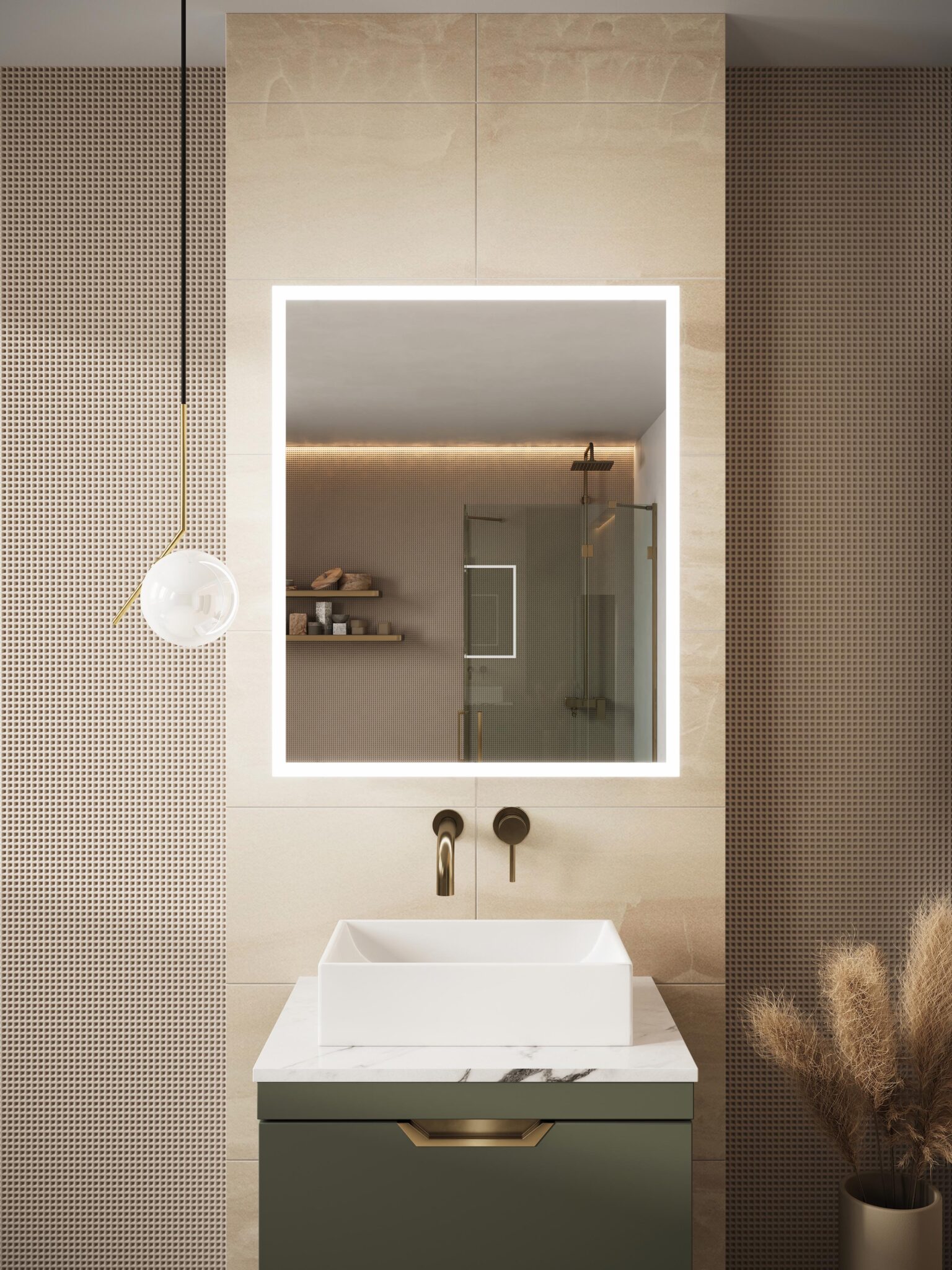 Prospr LED Single Door Mirror Cabinet with Bluetooth – 500 × 700 mm