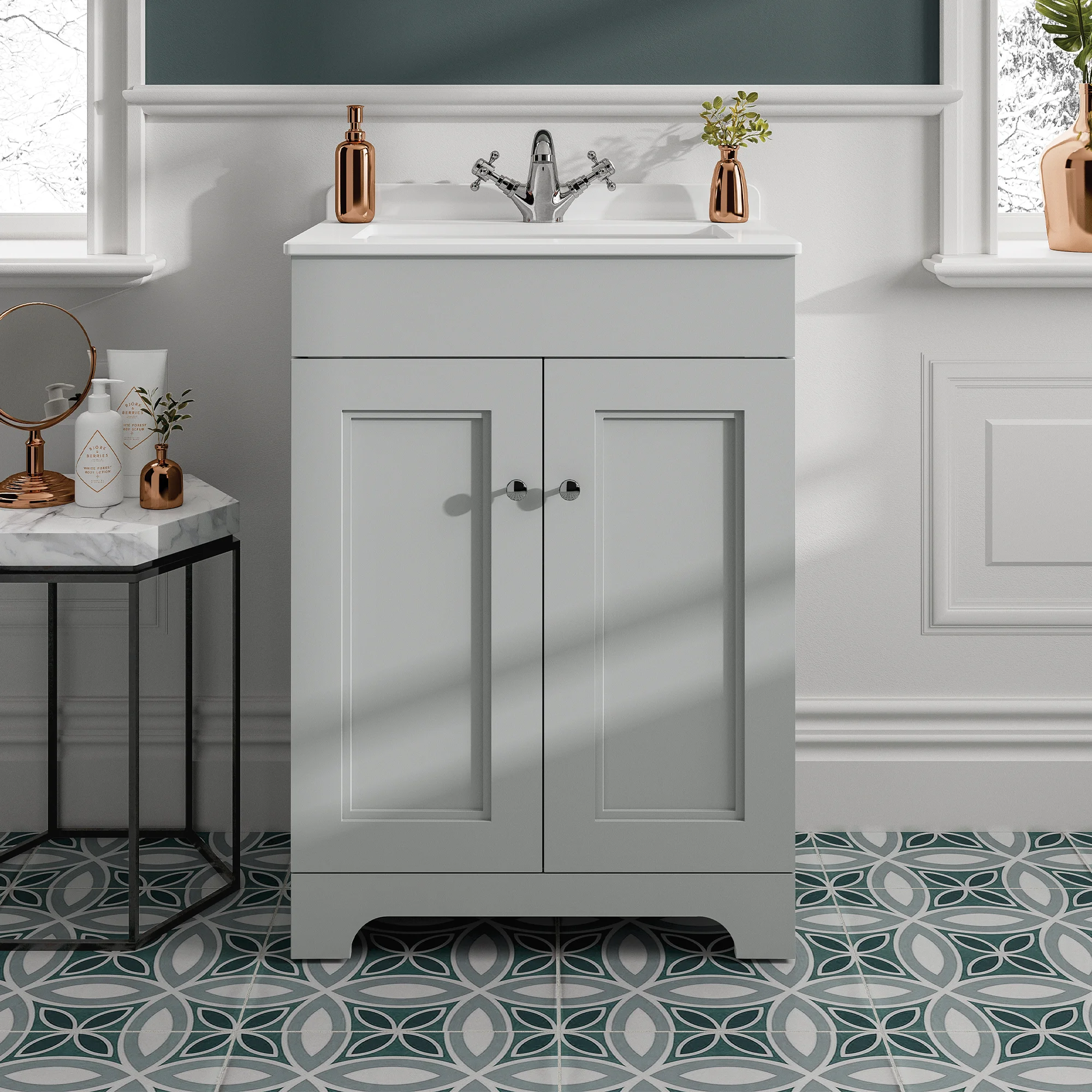 Kingsbury 50cm Bathroom Furniture Unit - Dove Grey