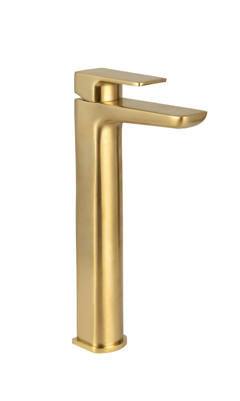 Muro High Riser Basin Mono Brushed Brass