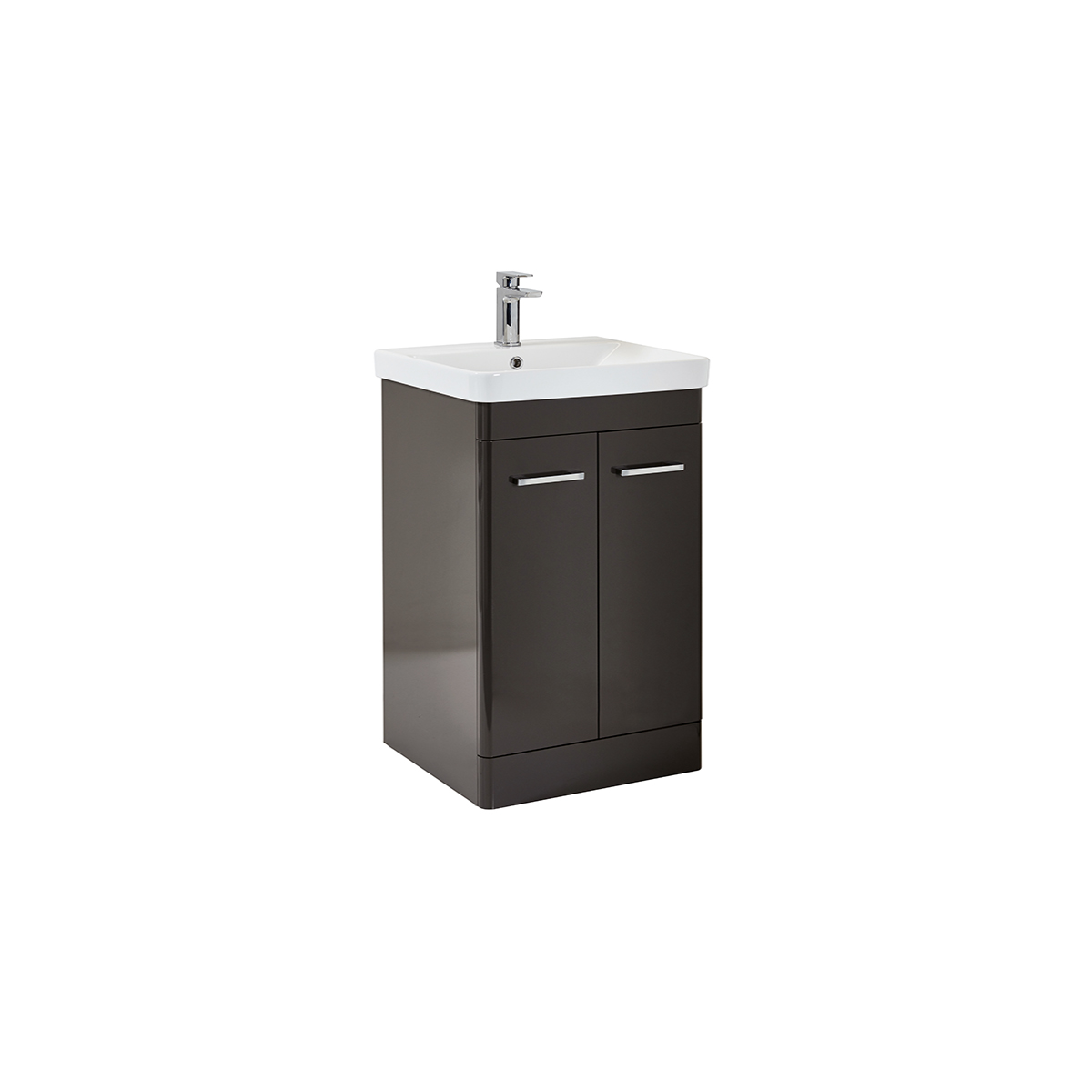 Rossini 600 Vanity Unit And Basin - Wolf Grey
